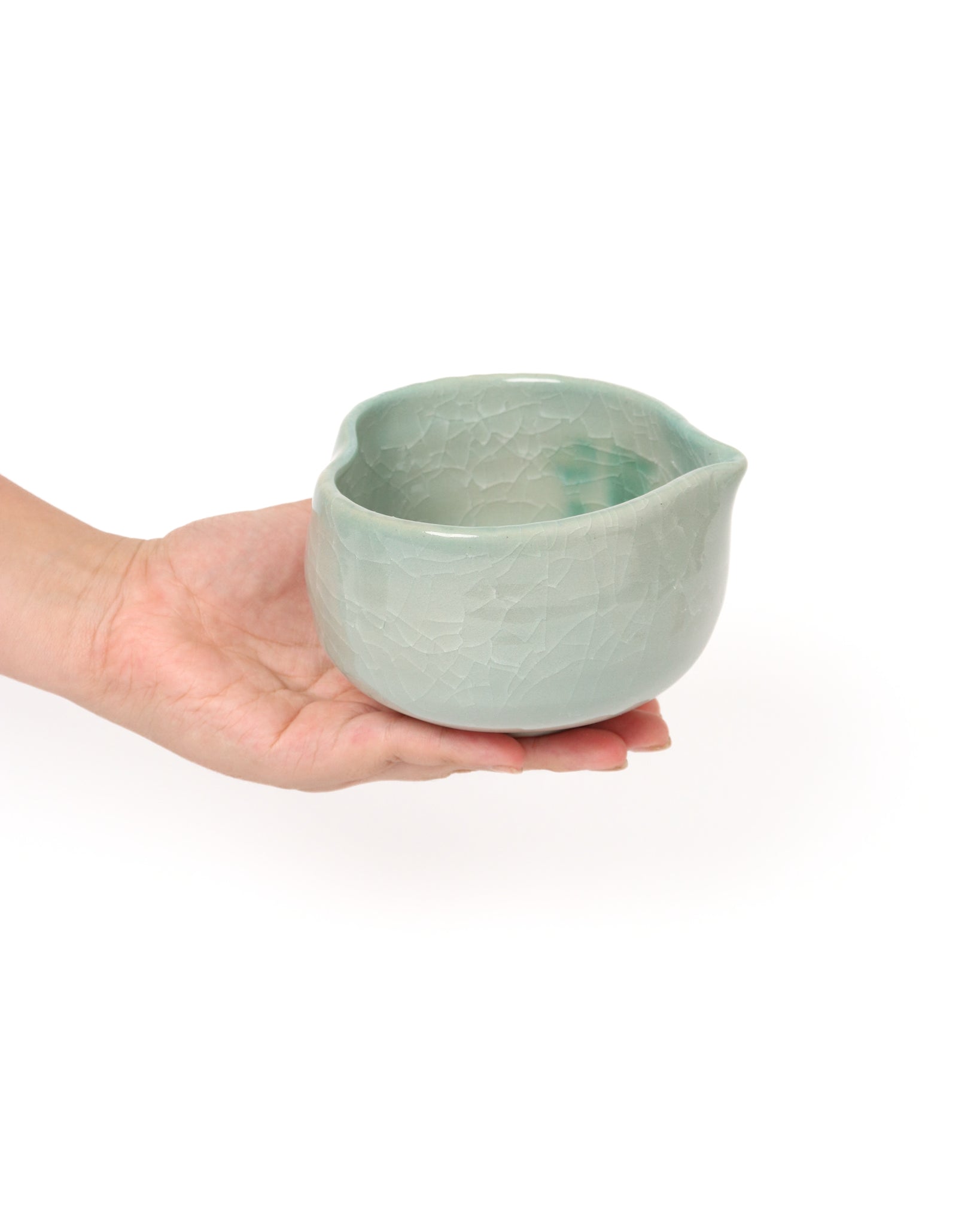 Kinh katakuchi matcha bow heart shape mint marble color